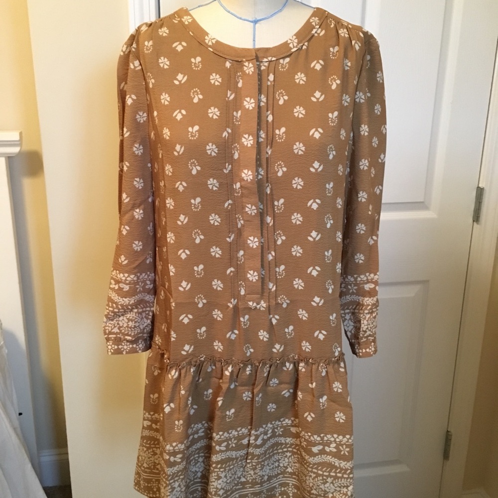 Button front tiered dress